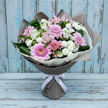 Букет цветов из:  Герберы, Альстромерии и Хризантемы #REPLACE_PRED# Успенской