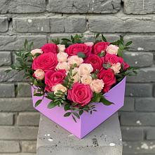 Цветочная композиция из Розы в коробке в Успенской