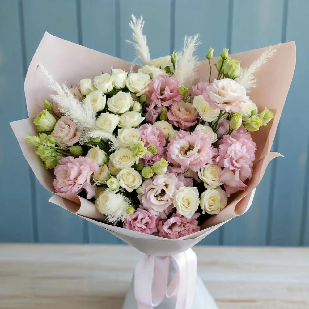 Букет цветов из: Альстромерии и Розы в Успенской