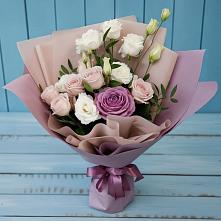 Букет цветов из:  Розы и Лизиантусы #REPLACE_PRED# Успенской