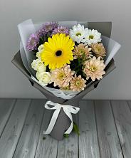Букет цветов из:  Розы, Герберы и Хризантемы в Успенской