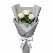 Букет 3 белые розы #REPLACE_PRED# Успенской