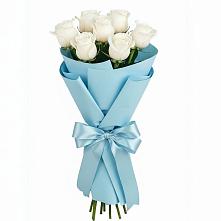 Букет 7 белых роз Проуд в Успенской