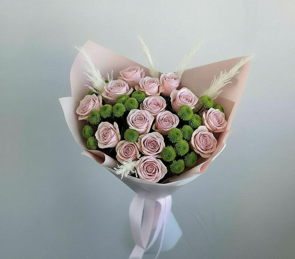 Букет цветов из: Розы и Хризантемы в Успенской