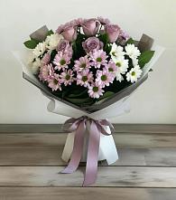 Букет цветов из:  Хризантемы и Розы в Успенской