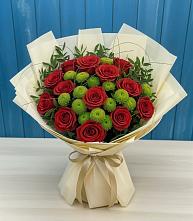 Букет цветов из:  Розы и Хризантемы в Успенской