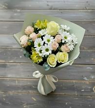 Букет цветов из:  Альстромерии, Розы и Хризантемы #REPLACE_PRED# Успенской