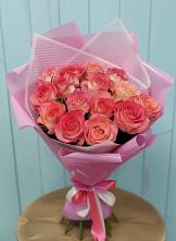 Букет 15 Розовых роз Равель в Успенской