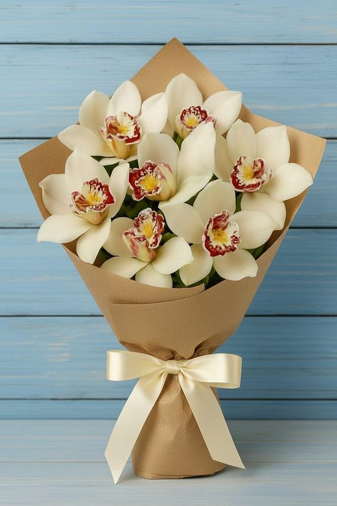 Букет цветов из: Орхидеи и Розы в Успенской