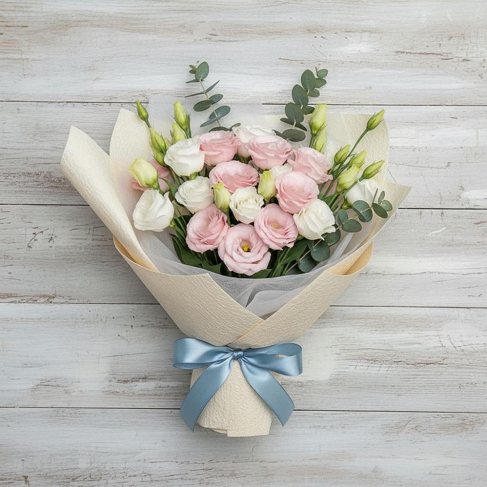 Букет цветов из: Лизиантусы в Успенской